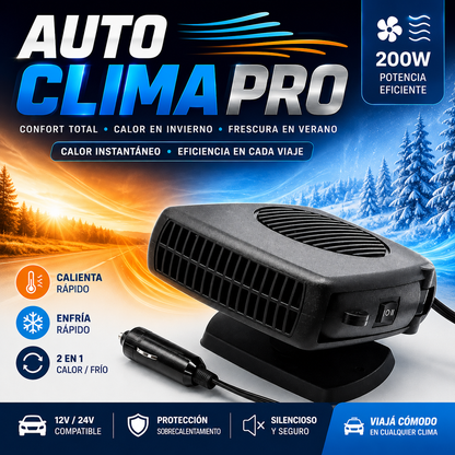 AutoClima Pro™ (Calentador De auto Portatil 200w)