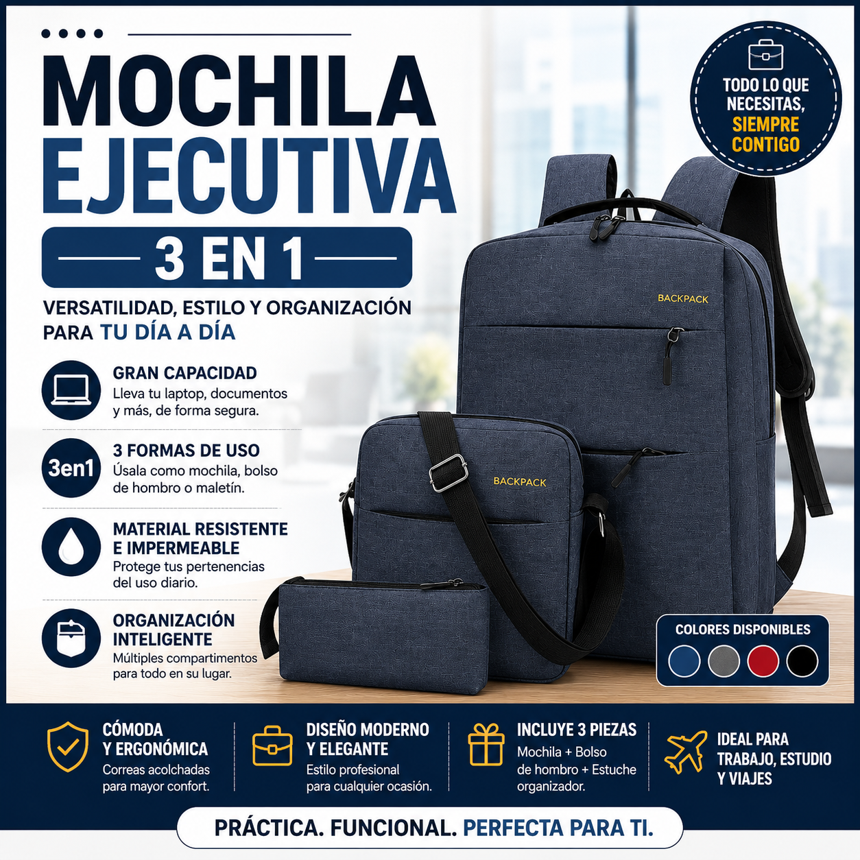 Mochila Ejecutiva 3 en 1™