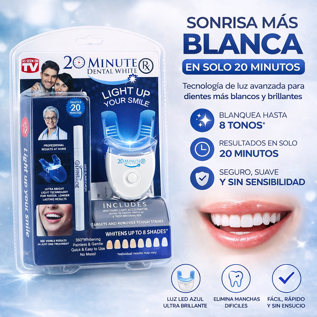 WhiteFlash 20™ (Blanqueador Dental 20 Minutos)