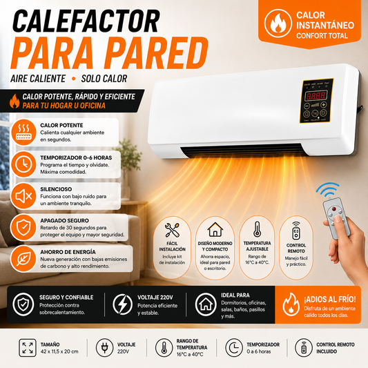 MaxCalor™ (Calefactor Para Pared)